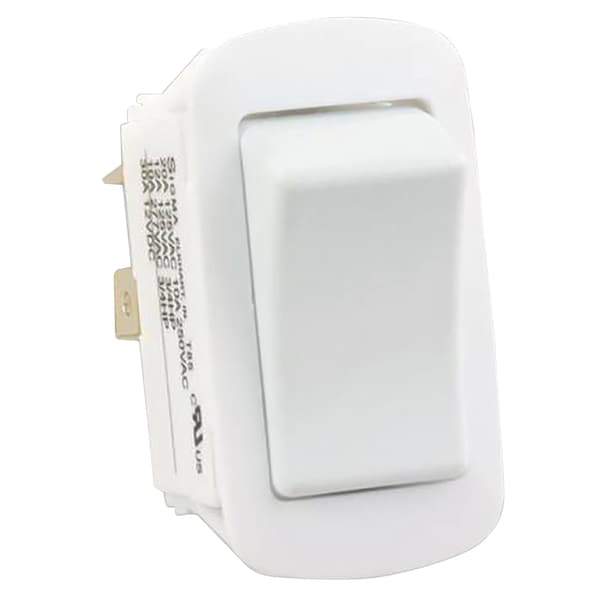 Jr Products JR Products 14015 Water-Resistant SPST On/Off Switch - White - 14015