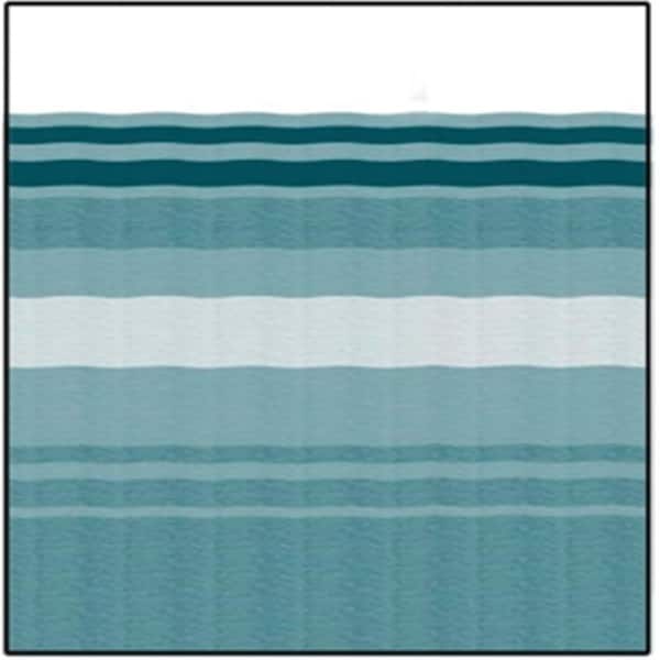 Carefree 19 ft. 2 in. Teal Dune Stripe White Weatherguard - C6F-JU208C00