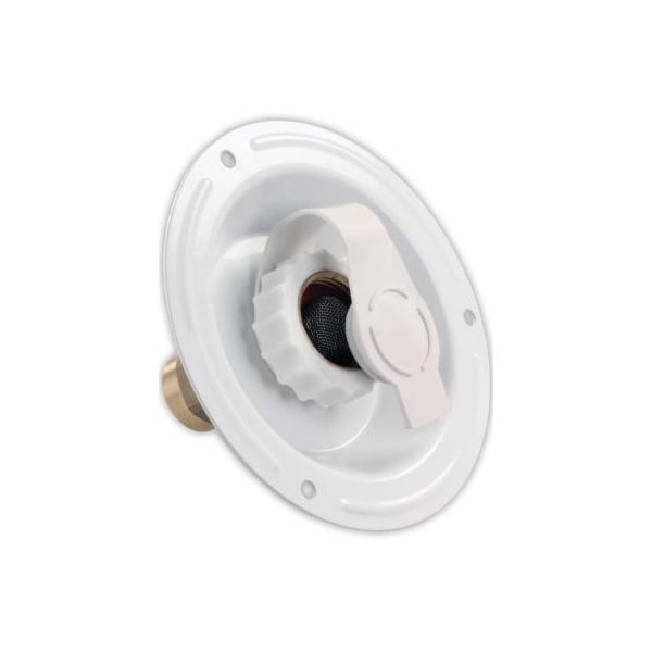 Jr Products CITY WATER DISH, METAL, WHITE, FPT - 62115