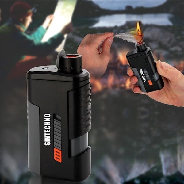 Perfectpitch 3-in-1 Windproof e-Fire Lighter; Power Bank Phone Charger and LED Flashlight - PE918580