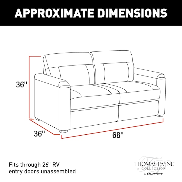 Lippert DESTINATION TRIFOLD SOFA 68IN (ALTOONA ) - 2020134966