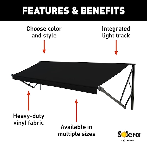 Lippert 14FT BLACK SOLID-BKWG, ROLLER ASSEMBLY, STANDARD - V000211468