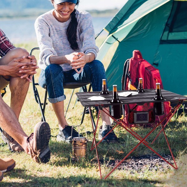 Wakeman Camp Table - Outdoor Folding Table with Cupholders and Carrying Bag for Camping by Outdoors - 75-CMP1078