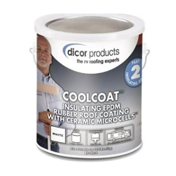 Dicor Dicor D6J-RPIRCT1 Coolcoat EPDM Rubber Roof Coating for RV  Tan - D6J-RPIRCT1