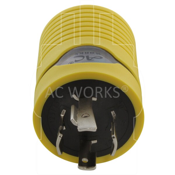 Ac Works RV Generator Adapter 4-Prong L14-20P Locking Plug to RV TT-30 RV 30A Connector - RVL1420TT