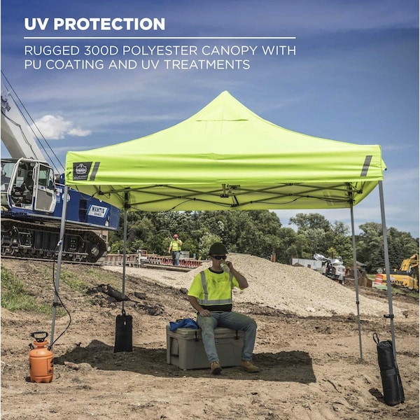 Ergodyne Heavy-Duty Commercial Tent, Lime - 6000