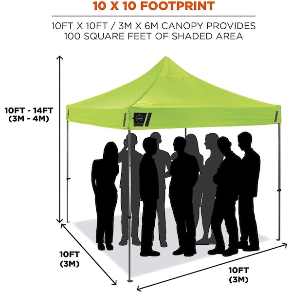 Ergodyne Heavy-Duty Commercial Tent, Lime - 6000