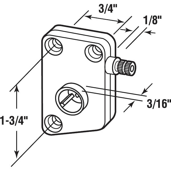 Prime-Line Diecast, Right Hand RV Window Slant Sill Operator Single Pack - R 7021