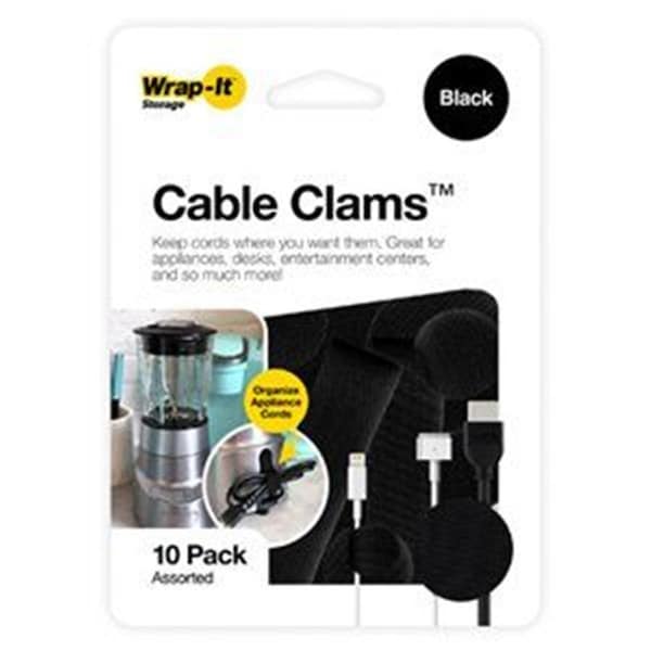Jjaamm Jjaamm 260116 Cable Clam; Assorted - Pack of 10 - 260116