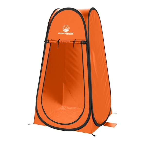 Wakeman Pop Up Pod - Portable Privacy Shower, Dressing Room, or Toilet Tent by Wakeman Orange - 75-CMP1166