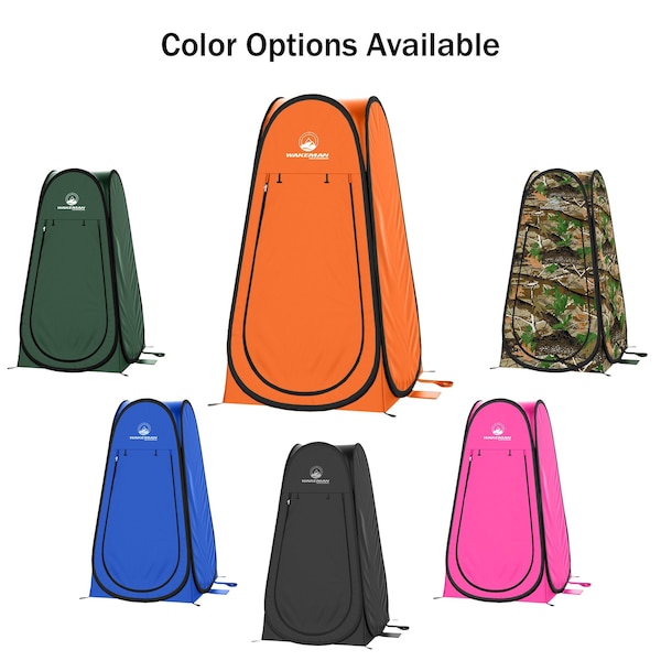 Wakeman Pop Up Pod - Portable Privacy Shower, Dressing Room, or Toilet Tent by Wakeman Orange - 75-CMP1166
