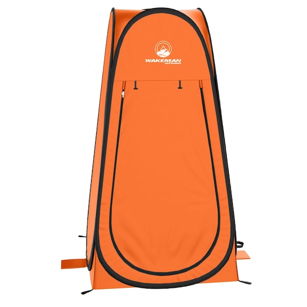Wakeman Pop Up Pod - Portable Privacy Shower, Dressing Room, or Toilet Tent by Wakeman Orange - 75-CMP1166