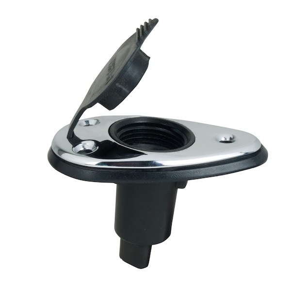 Perko Perko 1048P00DP Chrome-Plated 2-Pin Plug-In Light Base with 5 Degree Rake - 3.5 x 2 Base - 1048P00DP