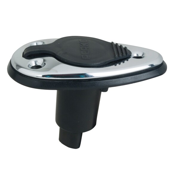 Perko Perko 1048P00DP Chrome-Plated 2-Pin Plug-In Light Base with 5 Degree Rake - 3.5 x 2 Base - 1048P00DP