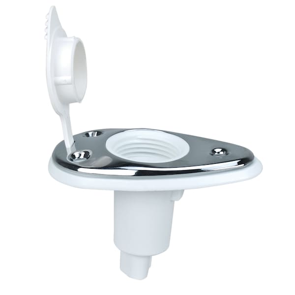 Perko Perko 1048P00DP Chrome-Plated 2-Pin Plug-In Light Base with 5 Degree Rake - 3.5 x 2 Base - 1048P00DP