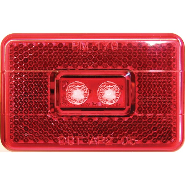 Peterson Peterson V170R The 170 Series Piranha LED Clearance/Side Marker Light with Reflex - Red - V170R