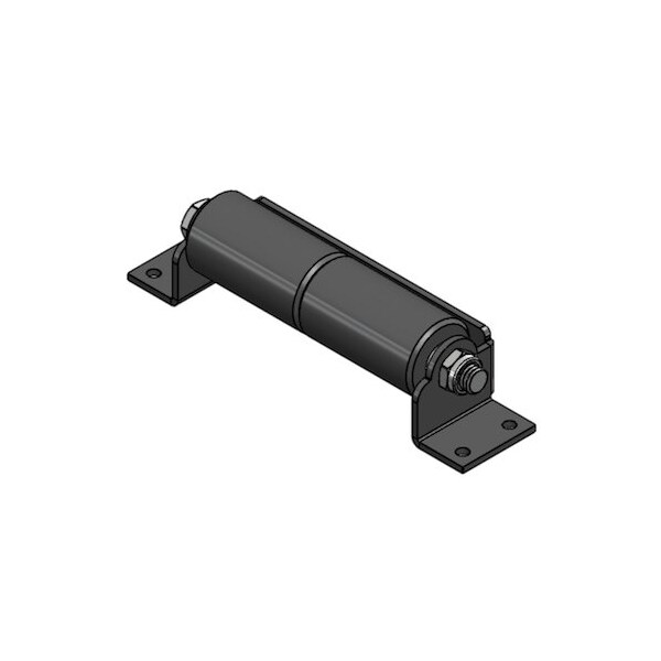 Global Slide Out Roller, Surface Mount, Model No340, Black Plastic Roller, Black Steel Mounting Bracket - SOR-SM-340-2006