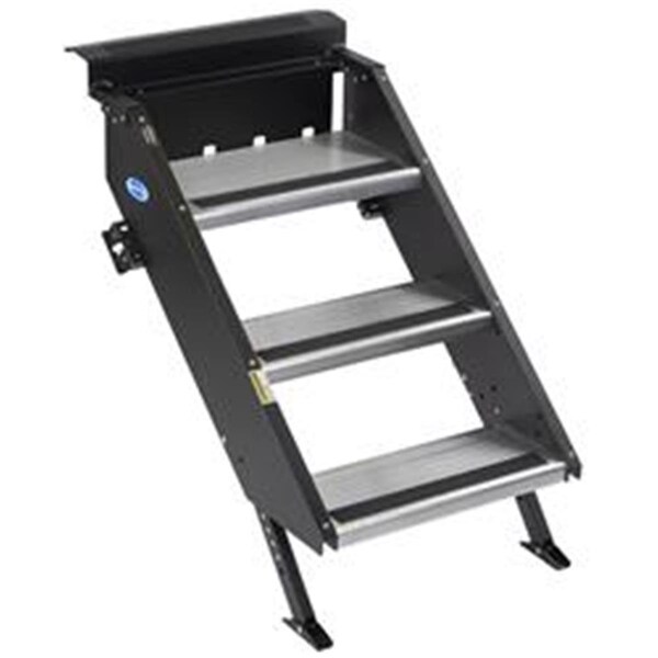 Green Arrow Equipment STP32629H 26 in. 3 Step with Strut Assist Weightless RV Steps - GR2605208
