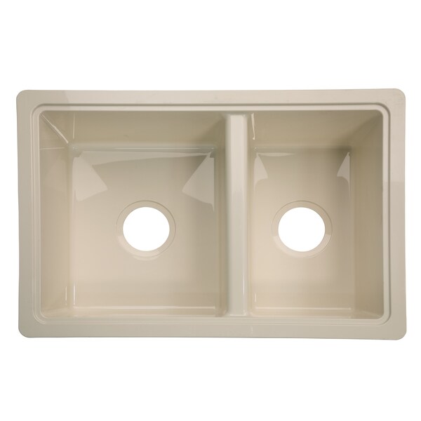 Lippert 25IN X 17IN DOUBLE BOWL SINK - PARCHMENT - 809029