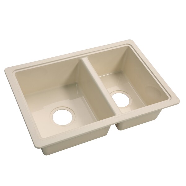 Lippert 25IN X 17IN DOUBLE BOWL SINK - PARCHMENT - 809029