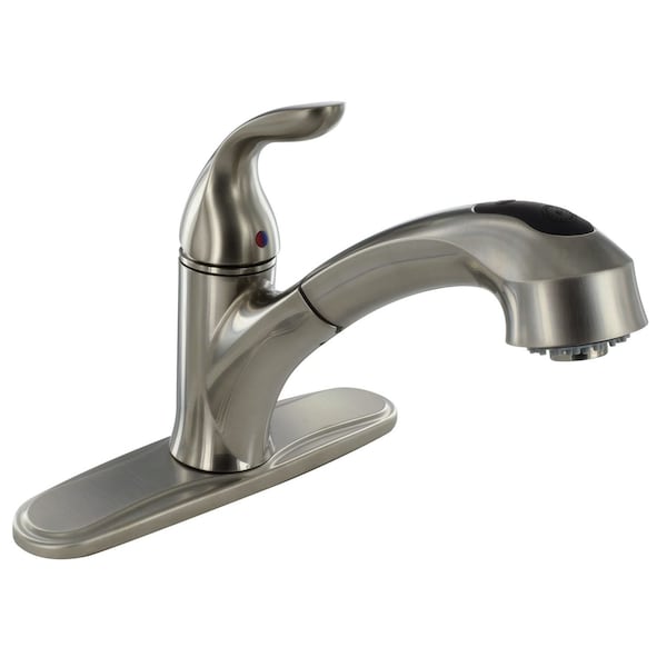 Valterra Faucet, Used For Kitchen; Single Piece 8 Inch Deck Mount; 10 Inch Pull Out Spout; Single Lever - PF231441