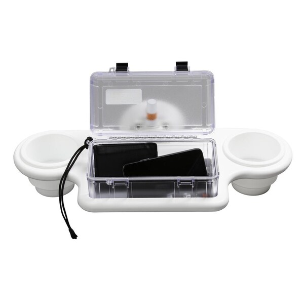 Seasucker Vertical Surface Mount, White, Non-Lighted, With Large Dry Box/ 4-1/2 Inch Vacuum Mount/ Hold Up - MC5309