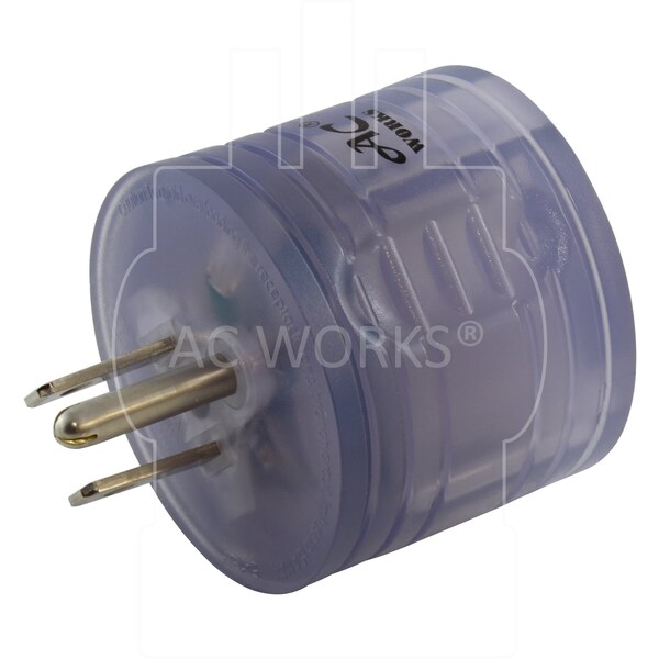 Ac Works 15A Home Plug to RV TT-30 30A 125V RV Female Connector with Indicator Light - RV515TT