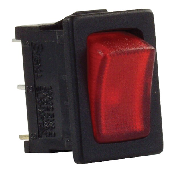 Jr Products JR Products 12765 Mini-Illuminated On/Off Switch - Red/Black - 12765