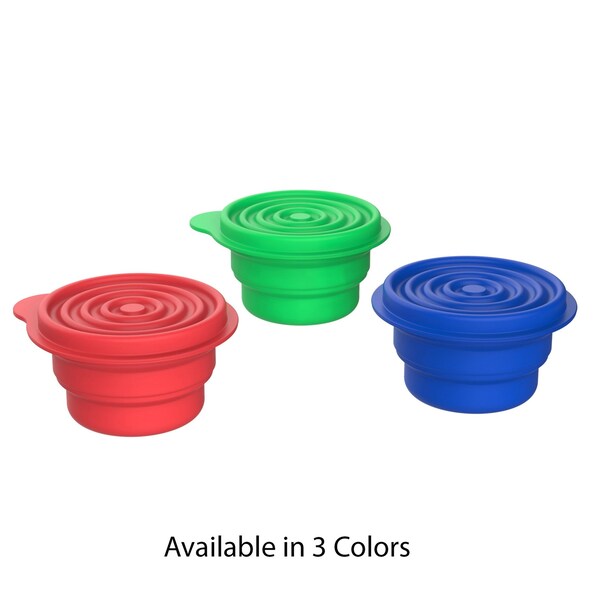 Wakeman Collapsible Bowls with Lids - BPA Free Silicone Food Bowl for Camping by Outdoors 2 Pack - HW4700028