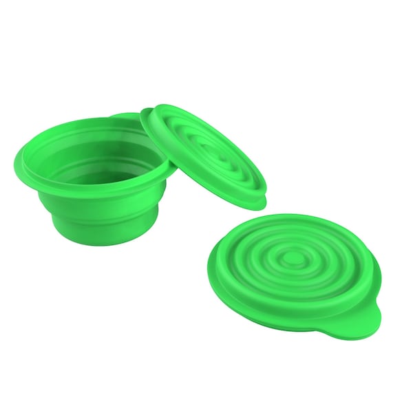 Wakeman Collapsible Bowls with Lids - BPA Free Silicone Food Bowl for Camping by Outdoors 2 Pack - HW4700028