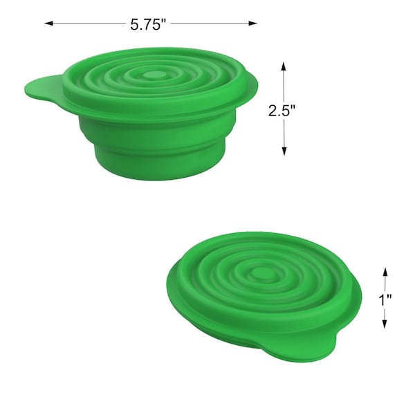 Wakeman Collapsible Bowls with Lids - BPA Free Silicone Food Bowl for Camping by Outdoors 2 Pack - HW4700028