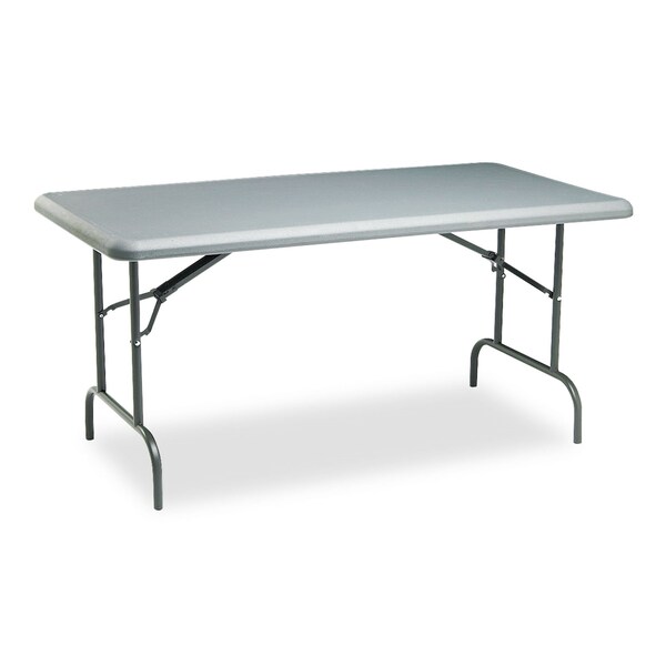 Iceberg IndestrucTable Industrial Folding Table, Rectangular, 60 in. x 30 in. x 29 in., Charcoal - 65217