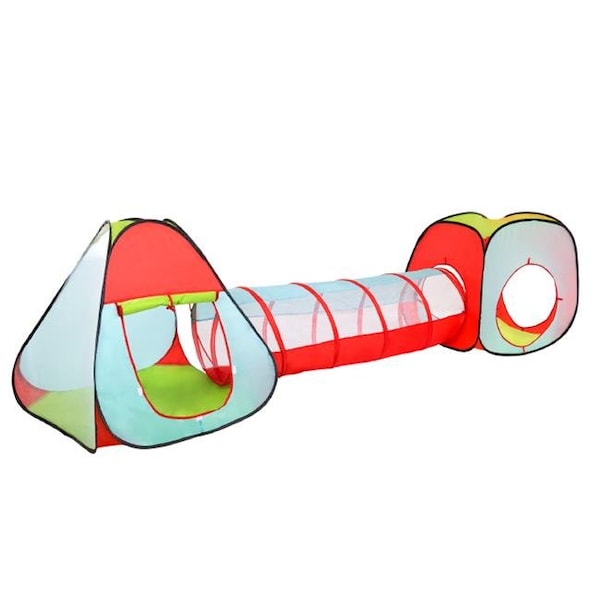 Hey Play Hey Play 80-JGG01 Kids Tent - Cube & Tunnel - 80-JGG01