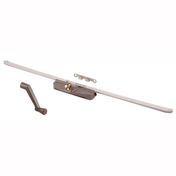 Prime-Line Awning Operator, 21-1/2 in., Diecast/Steel, Bronze Color, Roto Crank Single Pack - TH 23008-1