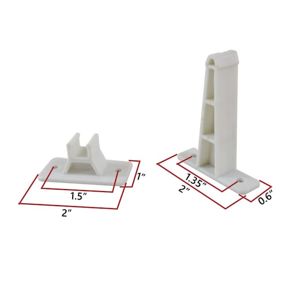Superior Electric 3-Inch Plastic Clip Entry Door Holder for RV Trailer - White - RVA1616