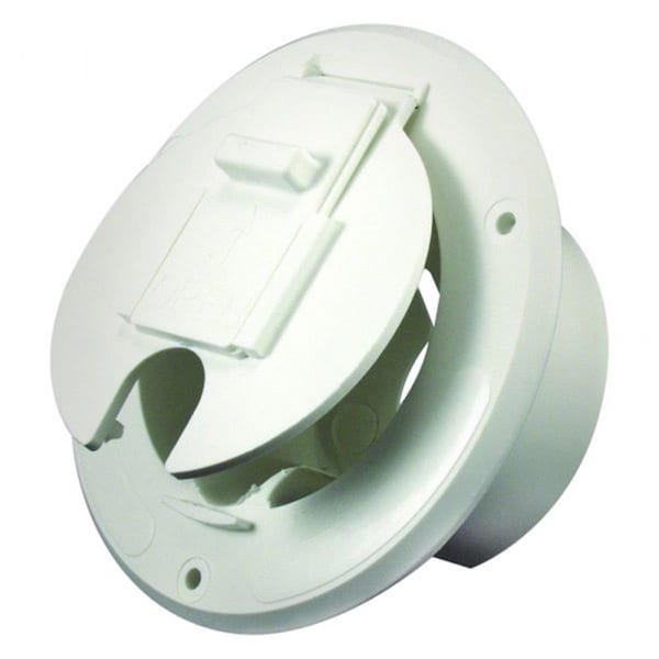Jr Products 30 Amp Round Electric Cable Hatch, White - JRPS-23-10-A