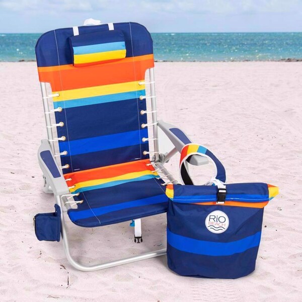 Rio Beach Rio Brands 4-Position Assorted Beach Folding Chair - SC529R23ACEPDQ4