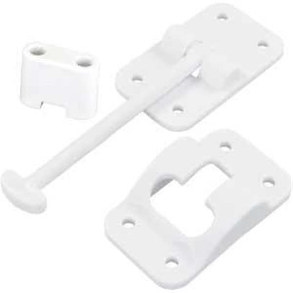 Jr Products JR PRODUCTS 10414B Exterior Hardware RV 3.5 in. T-Style Door Holder with Bumper - J45-10414B