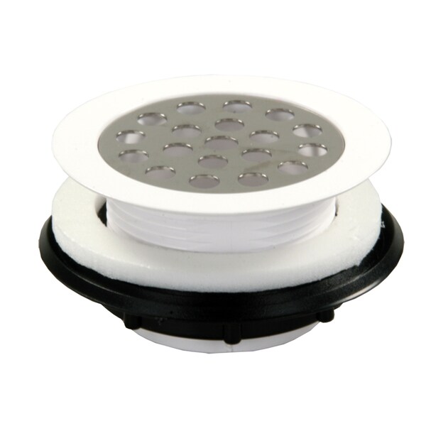 Jr Products JR Products 95155 Shower Strainer with Grid - White - 95155