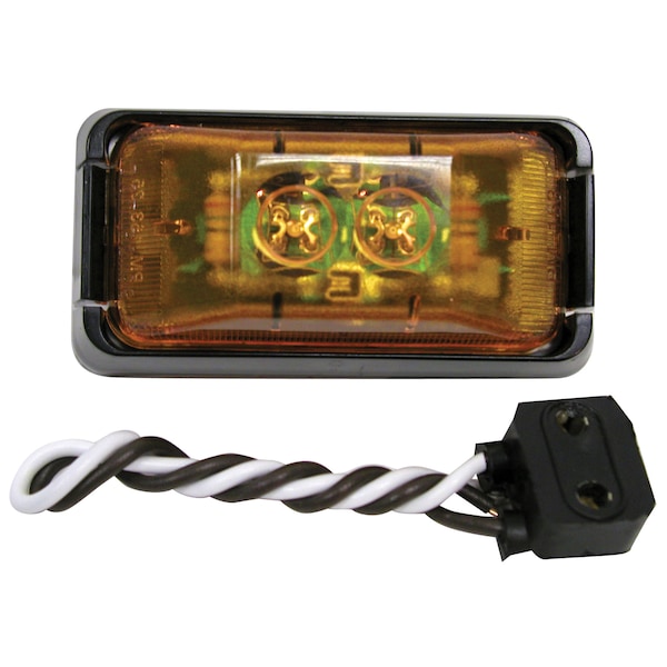 Peterson Peterson V153KA The 153 Series LED Clearance/Side Marker Light - Amber Kit, 2-Diode - V153KA