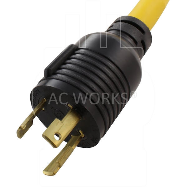 Ac Works 1.5FT L5-30P 30A Locking Plug to 30A RV Generator Adapter - RVL530TT-018
