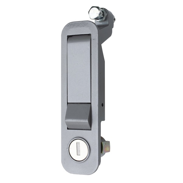 Global Pivot Latch, Long Body, Short Arm, Locking, Grey - PL-LSL-10212-3000-1PK