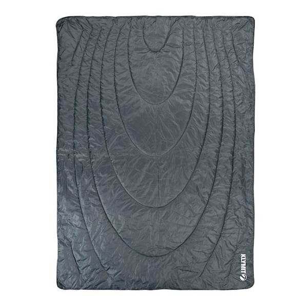 Klymit Travel Blanket, 80 in L, 58 in W, Polyester/Synthetic, Gray - 13HTGY01C