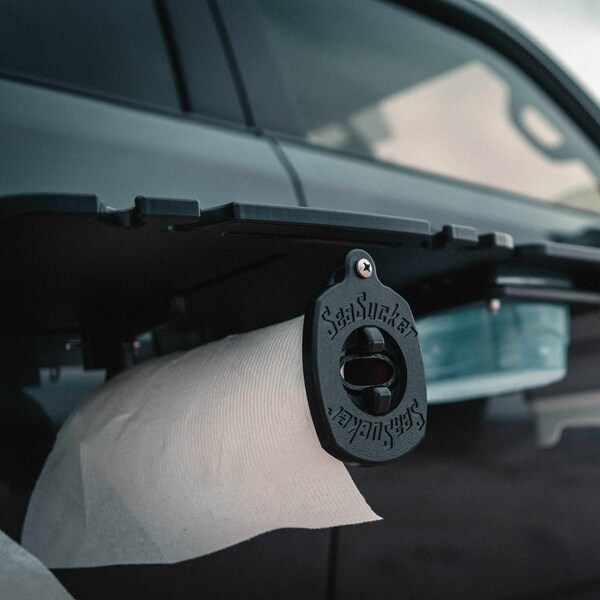 Seasucker Portable, Suction Cup Mount To Outside Of RV/ Camper Van, With Cutting Area/ Paper Towel - SM9100B