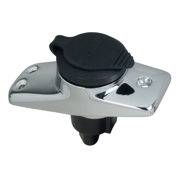Perko Perko 1059P00DP Chrome-Plated 2-Pin Plug-In Light Base with 16 Degree Rake - 3-3/4 x 1-5/8 Base - 1059P00DP