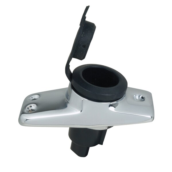 Perko Perko 1059P00DP Chrome-Plated 2-Pin Plug-In Light Base with 16 Degree Rake - 3-3/4 x 1-5/8 Base - 1059P00DP