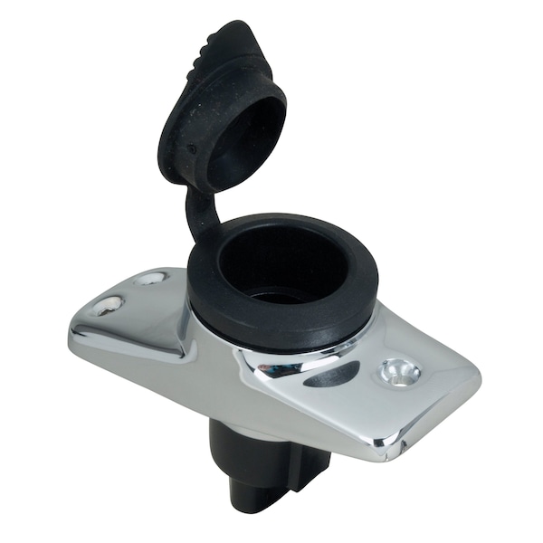 Perko Perko 1059P00DP Chrome-Plated 2-Pin Plug-In Light Base with 16 Degree Rake - 3-3/4 x 1-5/8 Base - 1059P00DP