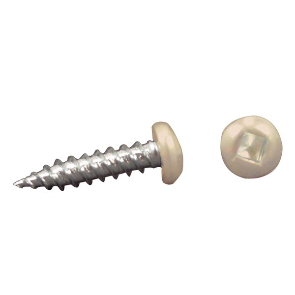 Ap Products AP Products 012-PSQ50 8 X 1 Pan Head Square Recess Screw, Pack of 50 - 1", Colonial White - 012-PSQ50 CO 8 X 1
