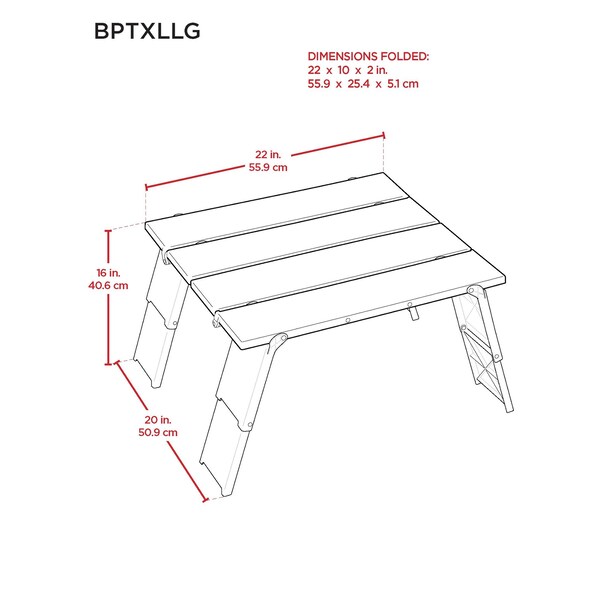 Life Is Good Family Portable Outdoor Table - BPTXLLG-24SL-1