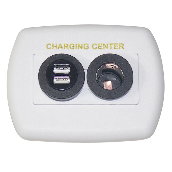 Diamond Group By Valterra Diamond Group DG61024VP Eurostyle USB/12V Charging Center - White - DG61024VP
